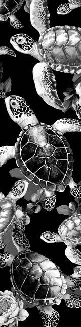 Free turtle bookmark featuring without color black turtle